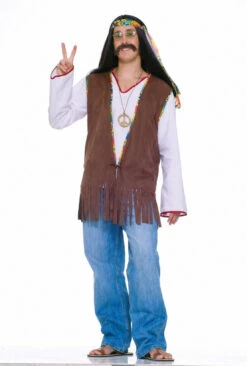 60s Hippie Faux Suede Vest | 1960s | Costume Pieces