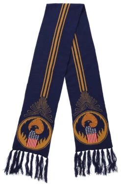 Fantastic Beasts MACUSA Navy Blue And Gold Knit Scarf | Fantastic Beasts And Where To Find Them | Accessories