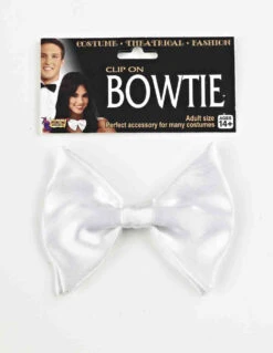 Classic White Clip On Bow Tie | Costume Accessories | Accessories