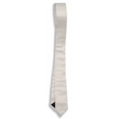 50s White Buddy Holly Style Skinny Tie | 1950s | Accessories