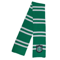 Slytherin Harry Potter Knit Scarf With Crest | Harry Potter | Accessories