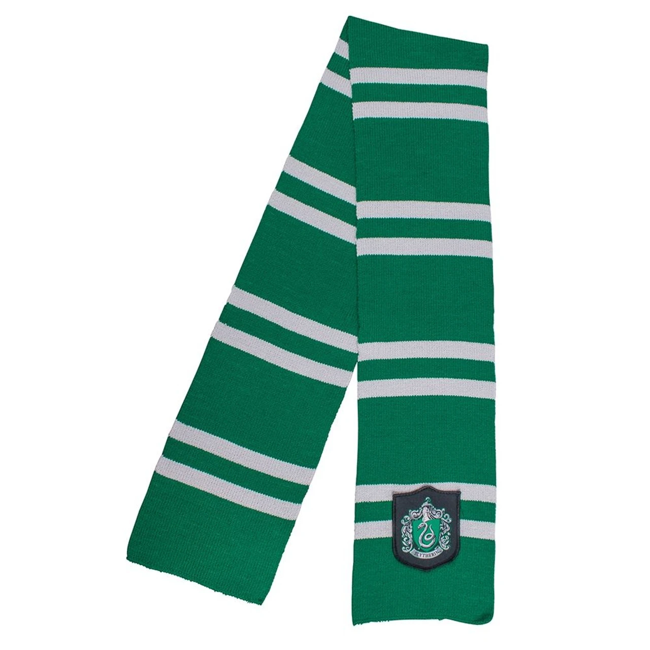 Slytherin Harry Potter Knit Scarf With Crest | Harry Potter | Accessories 1 Slytherin Harry Potter Knit Scarf With Crest | Harry Potter | Accessories