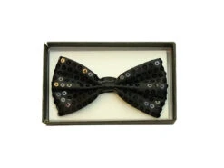 Satin Bowtie - Sequin Black | Costume Accessories | Accessories