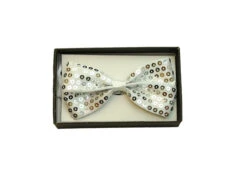 Satin Bowtie - Sequin White | Costume Accessories | Accessories