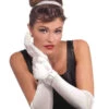 Vintage Hollywood White Bow With Buckle Long Gloves | 1920s | Accessories
