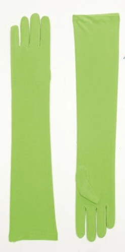 Green Long Nylon Gloves | Costume Accessories | Accessories