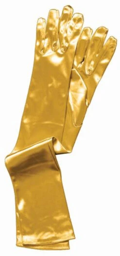 Gold Long Satin Gloves | Costume Accessories | Accessories