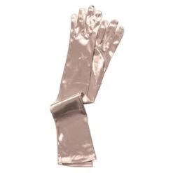 Silver Long Satin Gloves | Costume Accessories | Accessories