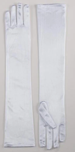 White Long Satin Gloves | Costume Accessories | Accessories
