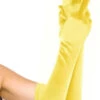 Extra Long Satin Gloves Yellow | Costume Accessories | Accessories