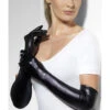 Wet Look Long Black Gloves | Costume Accessories | Accessories