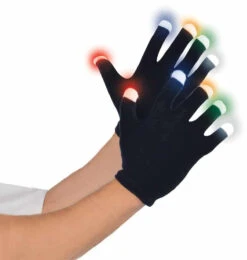 LED Finger Tips Black Gloves | Festivals | Accessories
