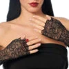 Black Fingerless Lace Gloves | Costume Accessories | Accessories