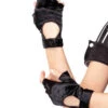 Black Fingerless Motorcycle Gloves | 1980s | Accessories