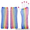 Rainbow Fishnet Fingerless Long Gloves | Pride | Accessories