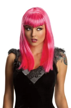 Pink Glitter Vamp Rave Wig | Festivals | Wigs And Hair Pieces