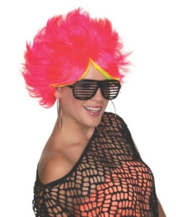 80s Pink Spiked Pop Wig | 1980s | Wigs And Hair Pieces