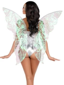 White Glitter Iridescent Strapless Fairy Wings | Fairy Wings | Festival Accessories