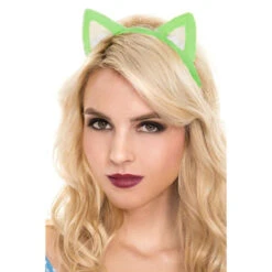 Coloured Fabric Rave Cat Ear Headband | Animals | Accessories
