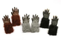 Brown Furry Molded Werewolf Gloves | Classic Monsters | Accessories