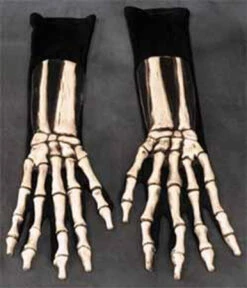 Skeleton Full Action Molded Gloves | Halloween | Horror | Accessories