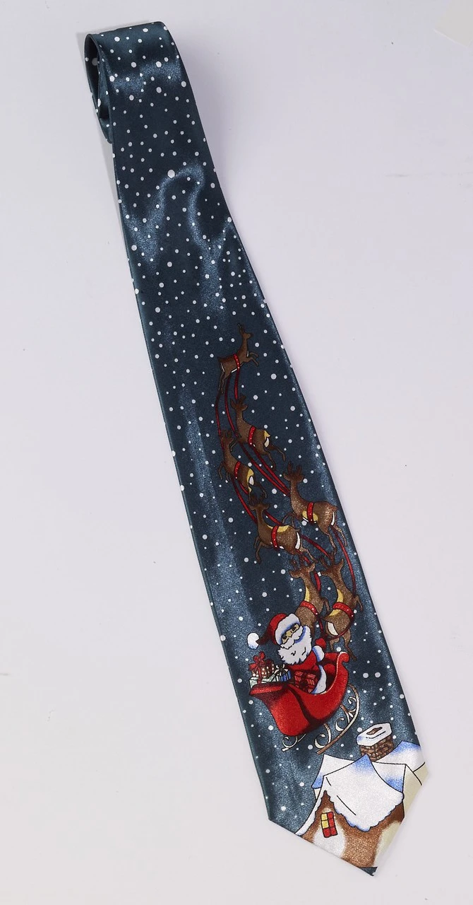Santas Sled Christmas Tie | Christmas | Seasonal Accessories 1 Santas Sled Christmas Tie | Christmas | Seasonal Accessories