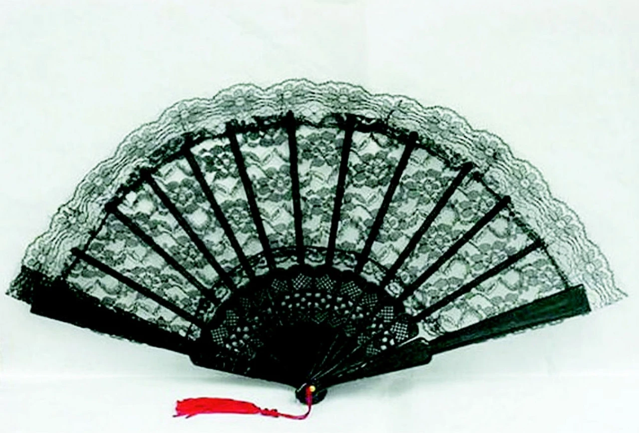 Black Or White Lace Fan | Victorian | Accessories 1 Black Or White Lace Fan | Victorian | Accessories