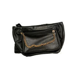 Black Vinyl Fanny Pack | 1990s | Accessories