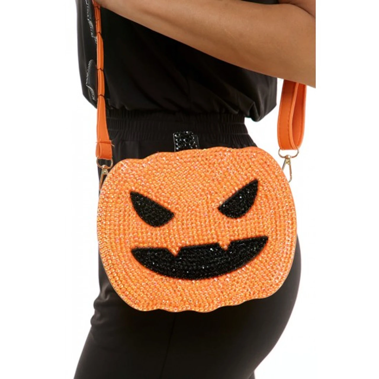 Rhinestone Crossbody Pumpkin Purse | Halloween | Accessories 1 Rhinestone Crossbody Pumpkin Purse | Halloween | Accessories