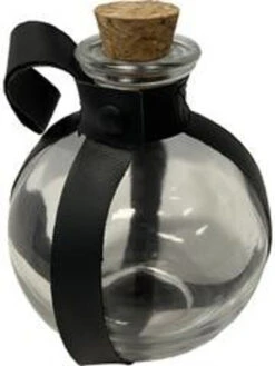 Glass Potion Bottle With Black Strap | Fantasy | Accessories