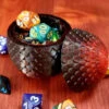Medium Flame Obsidian Dragon Egg | Fantasy By Numbers | Artisan Crafted Items