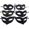 Black Venetian Mask With Glitter Accents | Masquerade | Accessories