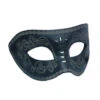 Venetian Black Leatherlike Cut Out Mask | Masquerade Masks