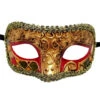Venetian Baroque Gold And Red Filigree Detail Mask | Masquerade Masks
