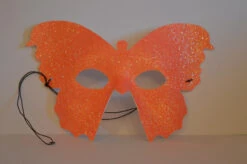 Neon Orange Butterfly Mask | Masquerade | Accessories
