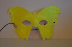 Neon Yellow Butterfly Mask | Masquerade | Accessories