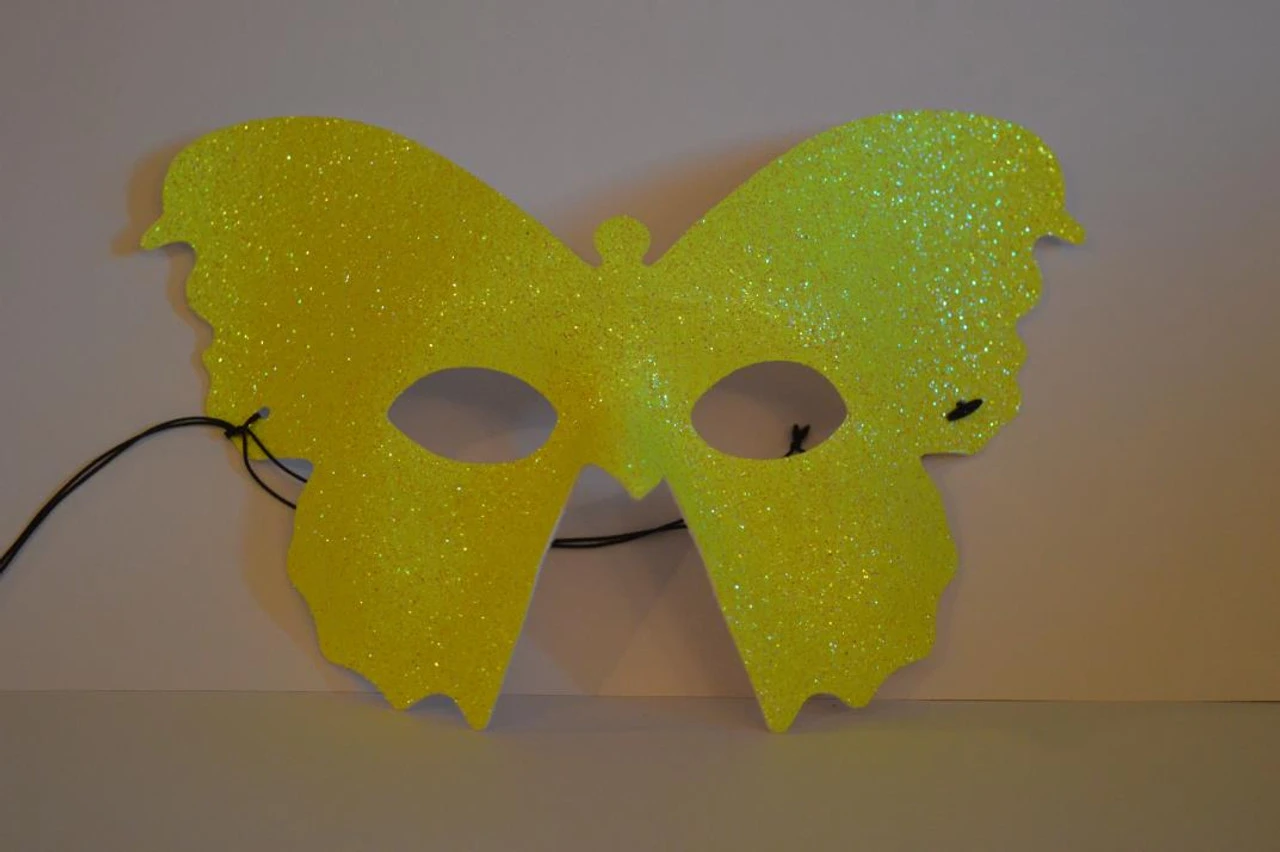 Neon Yellow Butterfly Mask | Masquerade | Accessories 1 Neon Yellow Butterfly Mask | Masquerade | Accessories