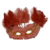 Valzer Feathered Ruffled Pink Lace Mask | Masquerade | Accessories