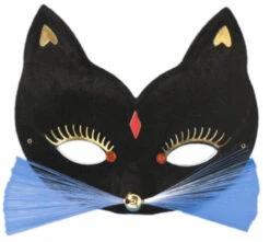 Black Cat Eye Mask WIth Whiskers | Masquerade | Accessories