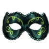 Black And Gold Vinyl Look Masquerade Mask | Masquerade Mask