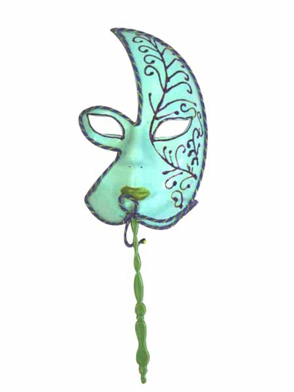 Half Face Mask On A Stick | Masquerade | Accessories 1 Half Face Mask On A Stick | Masquerade | Accessories