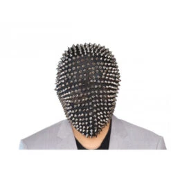 Silver Studded Spikes Full Cover Face Mask | Masquerade | Accessories