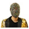 Rainbow Iridescent Gems Studded Full Cover Face Mask | Masquerade | Accessories