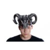 Silver Flower Ram Skull Voodoo Mask | Masquerade | Accessories
