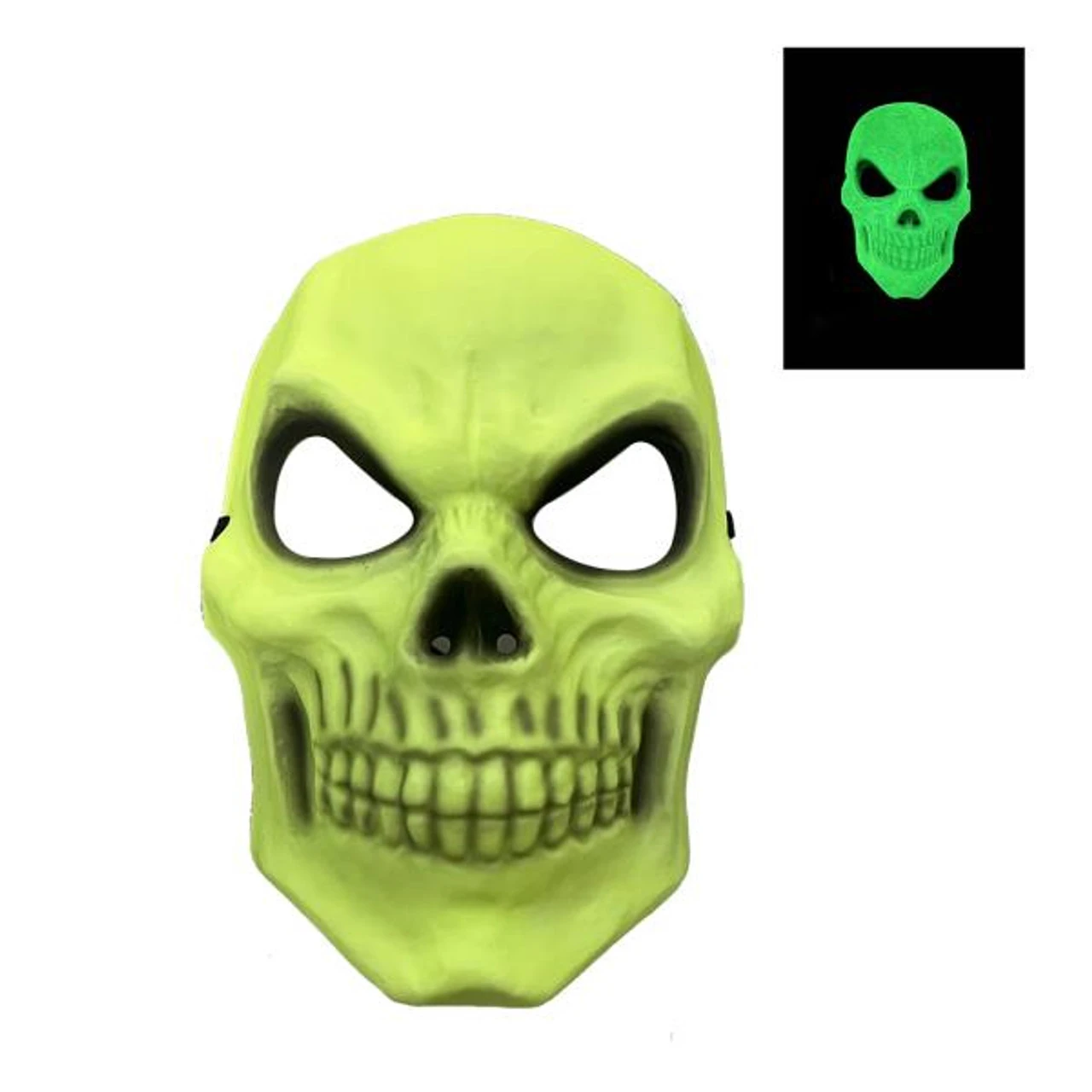 Glow In The Dark Skull Mask | Halloween | Accessories 1 Glow In The Dark Skull Mask | Halloween | Accessories