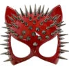 Red Punk Spiked Cat Mask | Masquerade | Accessories