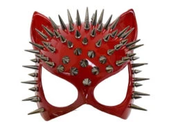 Red Punk Spiked Cat Mask | Masquerade | Accessories
