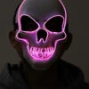 Pink Skull Neon Light Up Purge Mask | Halloween | Accessories