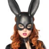 Bondage Style Black Rabbit Mask | Animal Masks | Masquerade Masks | Accessories