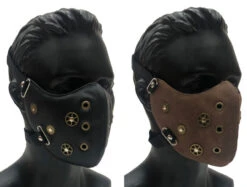 Leather Biker Face Mask | Steampunk | Accessories